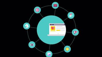 seo e marketing Serviços para sites e Móvel apps 2d movimento gráficos animação em alfa canal video