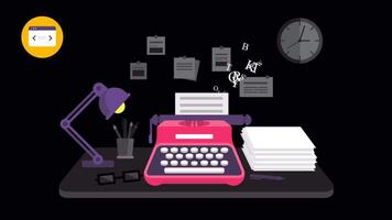 Copywriting Explained Animation 2D Motion Graphics On Alpha Channel video