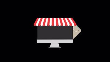 Internet Shopping 2D Motion Graphics Animation On Alpha Channel video