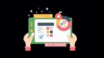Business Problem Solving 2D Motion Graphics Animation On Alpha Channel video