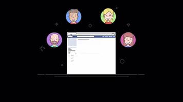 User Participation on Social Media Platform 2D Motion Graphics Animation On Alpha Channel video