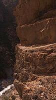 stepped cliff of sedimentary rock. video