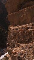 stepped steep cliff of sedimentary rock video