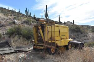 Giant Old Generator and Equipment at an Abandoned Mine Site in Arizona photo