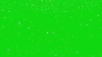 Bright Green Background with Floating White Particles and Bokeh Effect video
