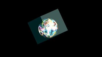 Abstract Colorful Digital Brain Art with Geometric Patterns and Lights video