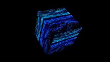 Abstract Blue and Black Geometric Shape with Horizontal Line Patterns video