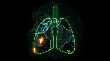 Lungs Health Visualization with Digital Effects and Data Representation video