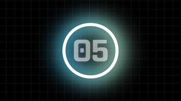 The number 5 is shown in a circle on a black background video