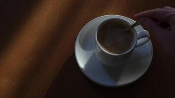 Coffee in the Soft and Morning Light Creates a Warm and Inviting Atmosphere video
