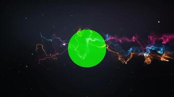 Seamless loop animation, green screen background. video