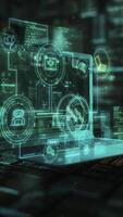 The work of artificial intelligence on a personal computer. video