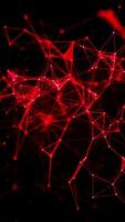 Red Data Connections Background Loopable vibrant video