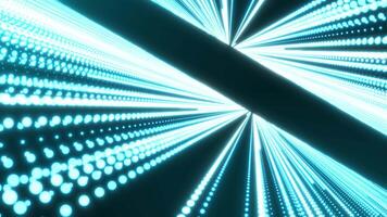Abstract digital background with glowing neon particles flying. motion of flow of glowing bright particle lines. connection visualization. stream of data points Seamless loop abstract background video