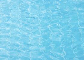 Water background for Summer banner,Empty Blurry ripples surface of sea blue for spa, cosmetic product present and text,Top view water texture circle an abstract pattern with nature light reflection photo