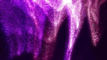 Abstract background with wavy bright glitter particles, digital purple waves. Seamless loop 4kAbstract background with wavy bright glitter particles, digital purple waves video