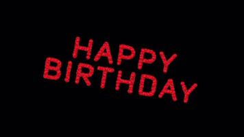 Happy Birthday Text Animation - Party Background Loop with Alpha Channel video