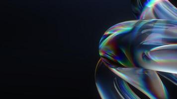 Loop A Stunningly Colorful Abstract Art Piece Featuring a Reflective Surface with Numerous Bubbles video