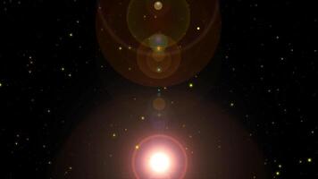 Lens flare Orange light moves up in style rays light of god with dust particles glowing effect shine spotlight. overlay background. video