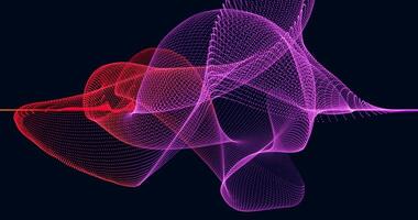 Metamorphoses of a mobile color network with fixed ends. Seamles looped animation. video