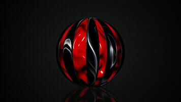 Unique Design, Red Plasma, Black Sphere, Business Background, Exclusive, Reflection video