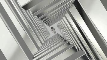 Astronaut Running Through a Tunnel, Advertising Template, Exclusive, Unique Design, Space video