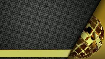 Elite Design, Gold Sphere, Unique Template, Business Background, Exclusive, Reflection video