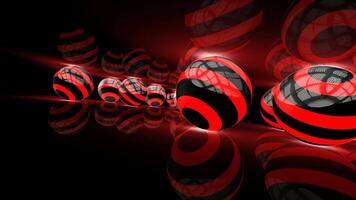Business Background with Red and Black Balls, Unique Design, Reflection video