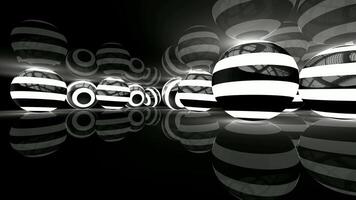 Elite Background with Rotating White and Black Balls, Unique Design, Exclusive video