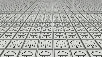 Cloud Storage Icons, Silver Tiles, Dynamic Background, Unique Design video