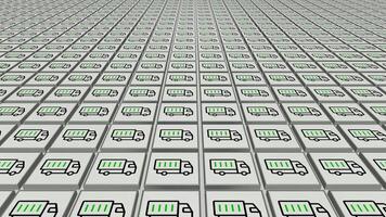 Delivery Icons, Silver Tiles, Unique Design, Dynamic Background video