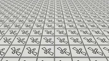Satellite Icons, Silver Tiles, Dynamic Background, Unique Design video