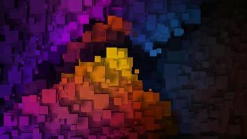 Elite Template, Business Background, Colorful Cubes, Unique Design, Reflection, Exclusive video