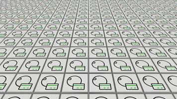 International Payment Icons, Silver Tiles, Unique Design, Dynamic Background video