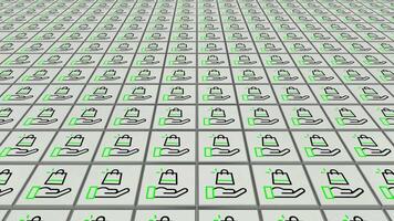 Shopping Icons, Dynamic Background, Silver Tiles, Unique Design video