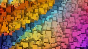 Reflection, Unique Template, Business Background, Colorful Cubes, Elite Design, Exclusive video