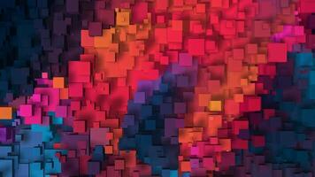 Exclusive, Colorful Cubes, Elite Template, Business Background, Unique Design, Reflection video