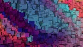 Unique Template, Business Background, Colorful Cubes, Elite Design, Reflection, Exclusive video