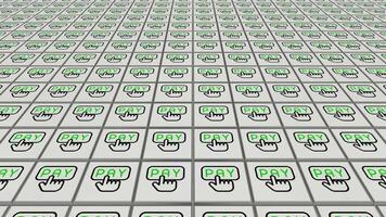 Click to Pay Icons, Dynamic Background, Silver Tiles, Unique Design video