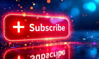 Glowing Subscribe Button Animation for Social Media video