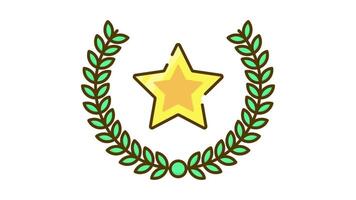 A dynamic loop animation of a medal badge representing awarding, achievement, and recognition. Ideal for motion graphics, UIUX, and celebratory visuals. video