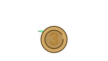3rd A dynamic loop animation of a medal badge representing awarding, achievement, and recognition. Ideal for motion graphics, and celebratory visuals. video