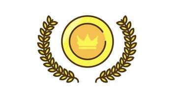 A dynamic loop animation of a medal badge representing awarding, achievement, and recognition. Ideal for motion graphics, UX, and celebratory visuals. video
