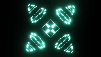 Rotation of an abstract iridescent neon figure of mint color video