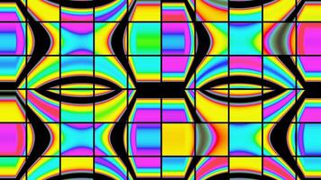 Abstract Background of colorful neon animated squares. VJ Loop video