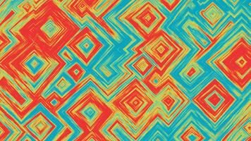 Abstract animated background of abstract flowing orange-blue squares video