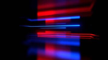 Red and Blue Neon Rectangular Shapes Moving Background VJ Loop in 4K video