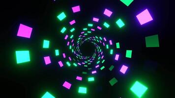 Purple and Turquoise Flashing Rotation Lights Background VJ Loop in 4K video