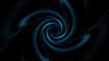 Cyan and Pink Spiral Light Mesh Tunnel Background VJ Loop in 4K video