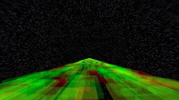 Green and Red Space Bridge Background VJ Loop in 4K video